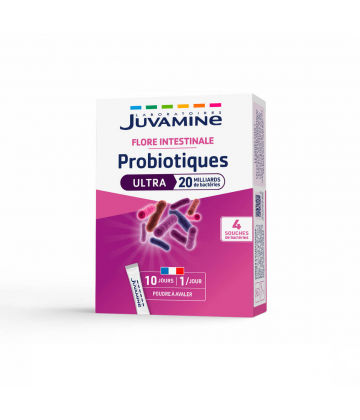 Juvamine ProBiotiques Ultra 20 Milliards Sticks x 10