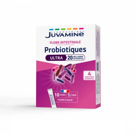 Juvamine ProBiotiques Ultra 20 Milliards Sticks x 10