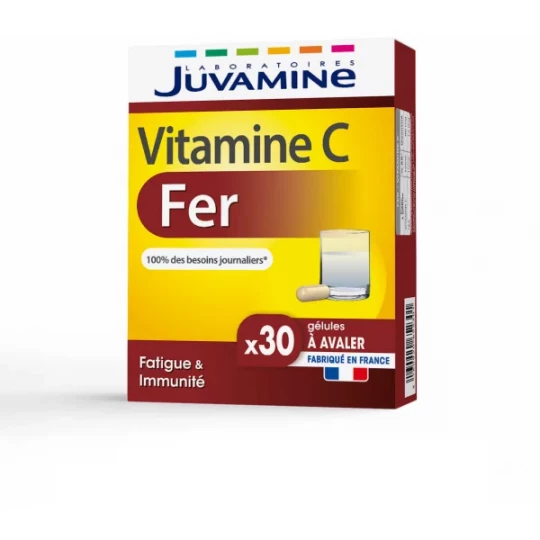 Juvamine Vitamine C Fer Gélules x 30