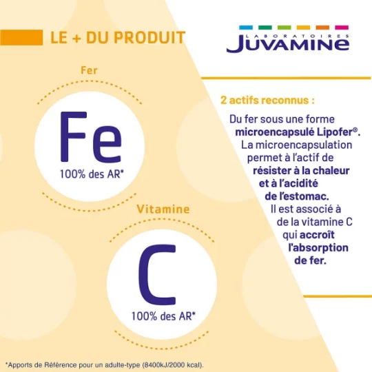 Juvamine Vitamine C Fer Gélules x 30 - image 2