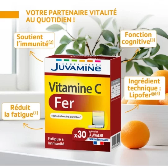 Juvamine Vitamine C Fer Gélules x 30 - image 3