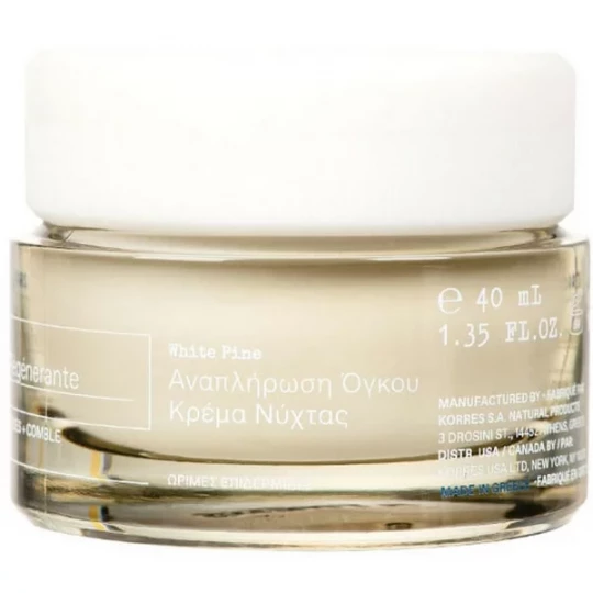 Korres Pin Blanc Crème de Nuit Régénérante 40 ml