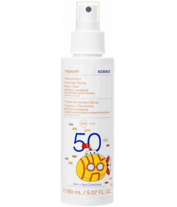 Korres Yoghurt Spray Solaire Confort Enfants Corps Visage SPF50 150 ml