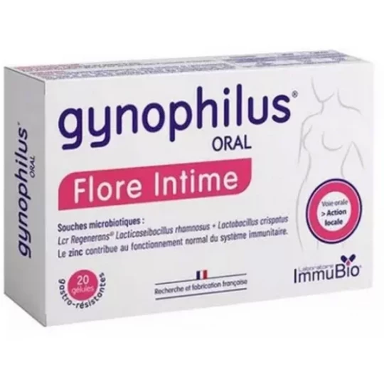 ImmuBio Gynophilus Oral Flore Intime Gélules x 20