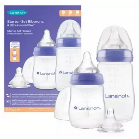 Lansinoh Natural Wave Starter Set Biberons Tétines