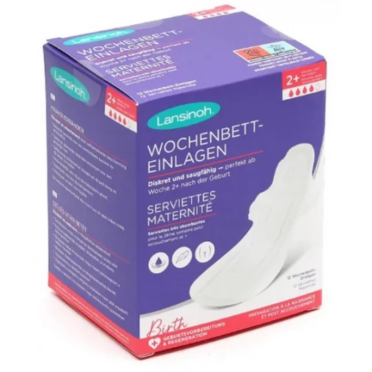 Lansinoh Serviettes Maternité +2 Semaines x 12
