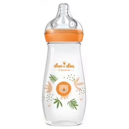 Luc et Léa Ergosense Biberon Anti-Colique 330 ml Débit Variable 4 Mois et +