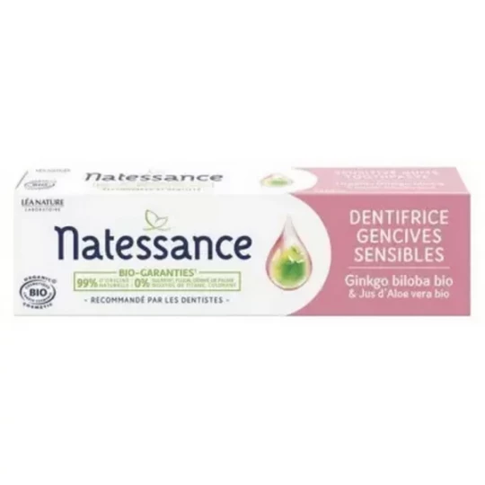 Natessance Dentifrice Gencives Sensibles Ginkgo Biloba Bio 75 ml