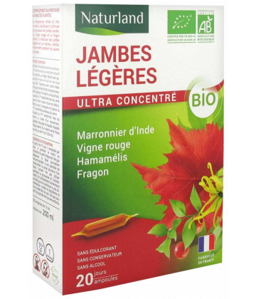 Naturland Jambes Légères Bio Ampoules 10 ml x 20