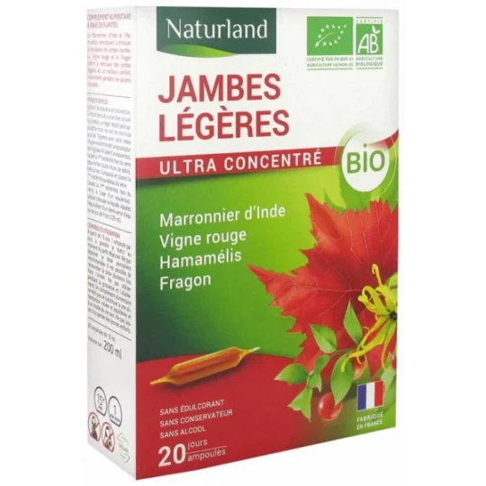 Naturland Jambes Légères Bio Ampoules 10 ml x 20