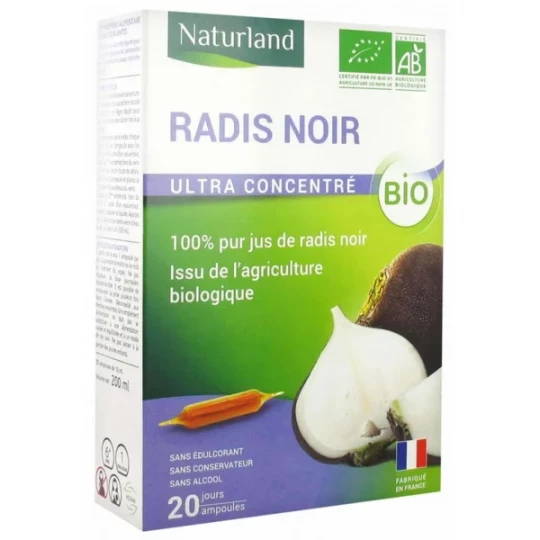 Naturland Radis Noir Bio Ampoules 10 ml x 20