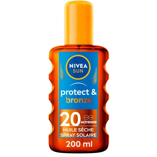Nivea Sun Protect Bronze Huile Sèche Solaire SPF20 200 ml