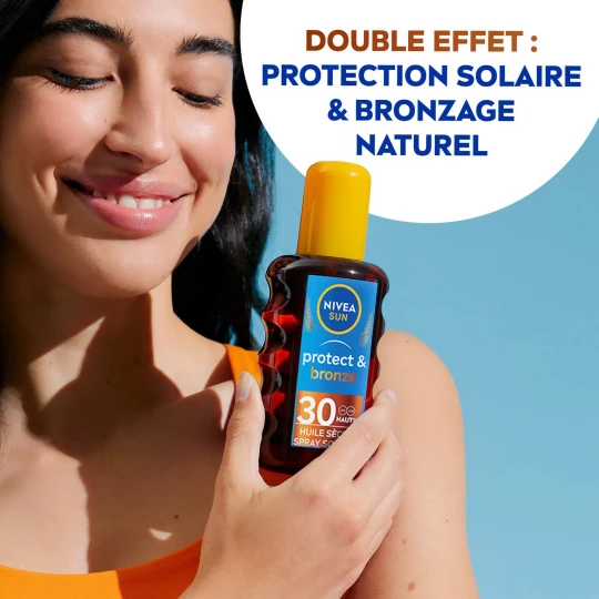 Nivea Sun Protect Bronze Huile Sèche Solaire SPF30 200 ml - image 2