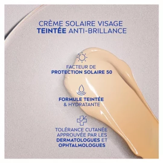 Nivea Sun UV Face Anti-Brillance Teinte Médium Solaire SPF50 50 ml - image 2