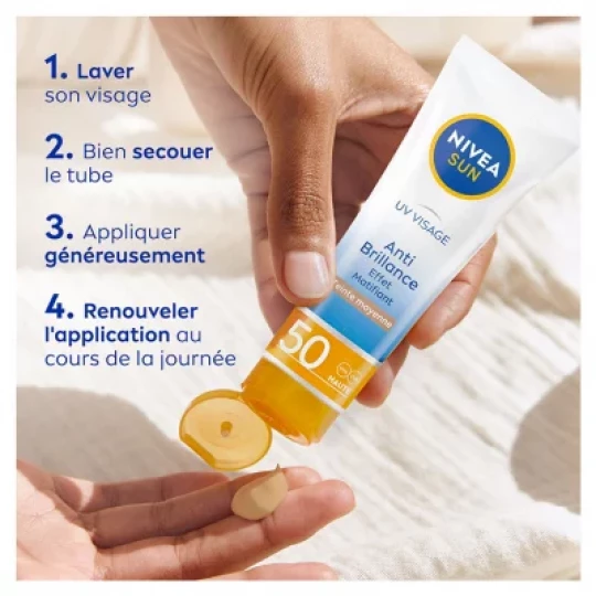 Nivea Sun UV Face Anti-Brillance Teinte Médium Solaire SPF50 50 ml - image 5