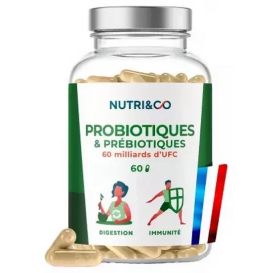 NutriCo ProBiotiques PréBiotiques Gélules x 60