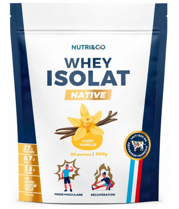 NutriCo Whey Isolat Native 1 kg - Goût : Vanille