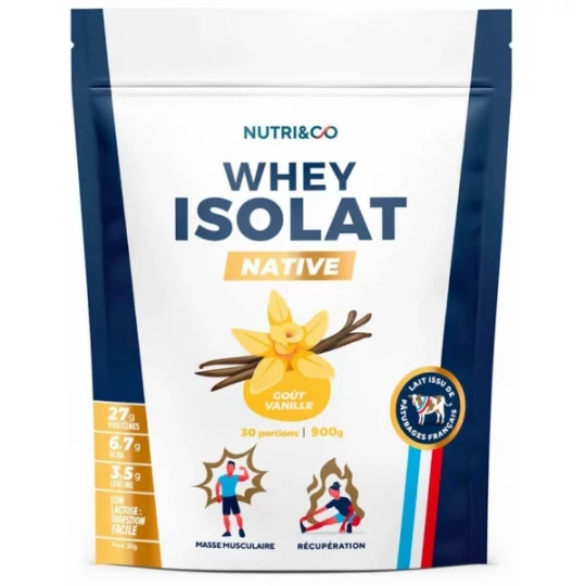 NutriCo Whey Isolat Native 1 kg - Goût : Vanille