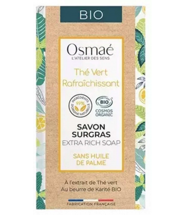 Osmaé Savon Surgras Thé Vert Rafraîchissant Bio 150 g