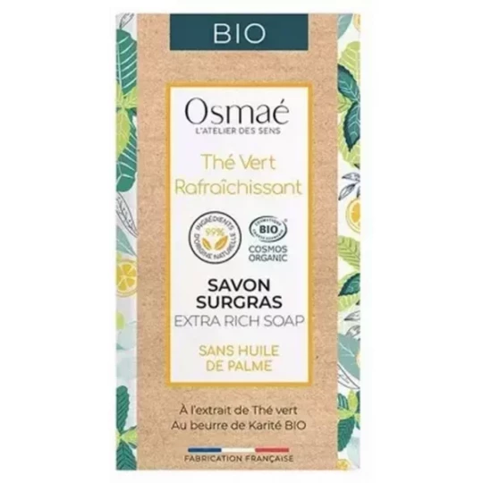 Osmaé Savon Surgras Thé Vert Rafraîchissant Bio 150 g
