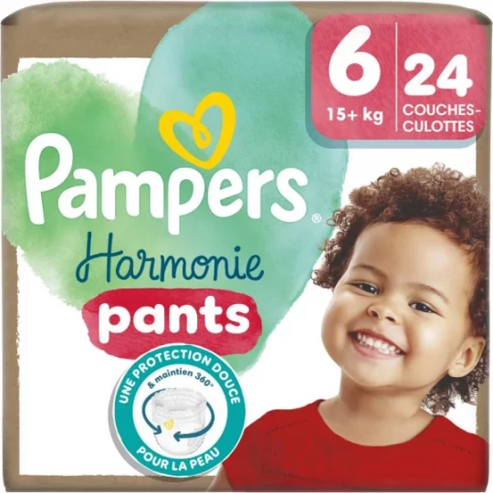 Pampers Harmonie Couches-Culottes Taille 6 (15 kg et +) x 24