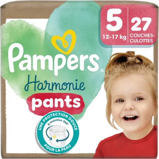 Pampers Harmonie Couches-Culottes Taille 5 (12-17 kg) x 27
