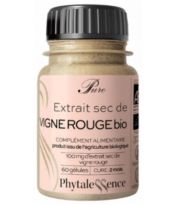 Phytalessence Pure Extrait Sec de Vigne Rouge Bio Gélules x 60