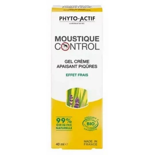 Phyto-Actif Moustique Control Gel Crème Apaisant Piqûres Bio 40 ml