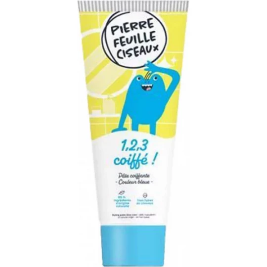 Pierre Feuille Ciseaux Pâte Coiffante Couleur Bleue 75 ml