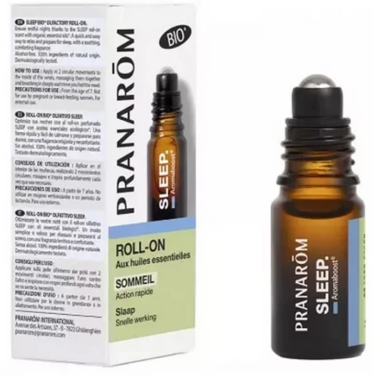 Pranarôm Aromaboost Sleep - Sommeil Roll-On aux Huiles Essentielles Bio 5 ml