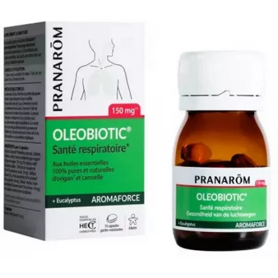 Pranarôm Aromaforce OleoBiotic Santé Respiratoire Capsules 150 mg x 15