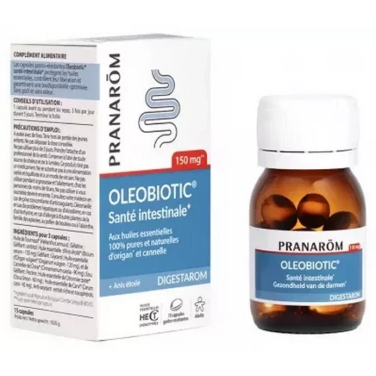 Pranarôm Digestarom OleoBiotic Santé Intestinale Capsules x 15