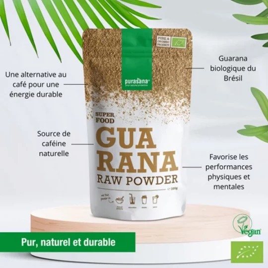 Purasana Poudre de Guarana Bio 100 g - image 2
