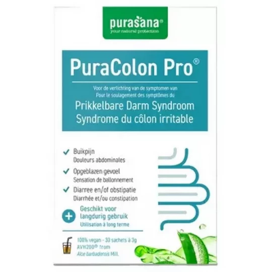 Purasana PuraColon Pro Syndrome du Côlon Irritable Sachets x 30
