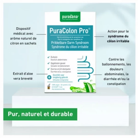 Purasana PuraColon Pro Syndrome du Côlon Irritable Sachets x 30 - image 4