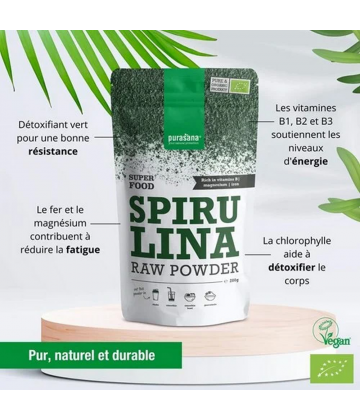 Purasana Spiruline en Poudre Bio 200 g