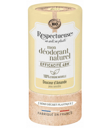 Respectueuse Mon Déodorant Naturel Douceur d'Amande Bio 50 g