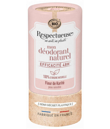 Respectueuse Mon Déodorant Naturel Fleur de Karité Bio 50 g