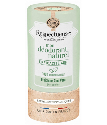 Respectueuse Mon Déodorant Naturel Fraîcheur Aloe Vera Bio 50 g