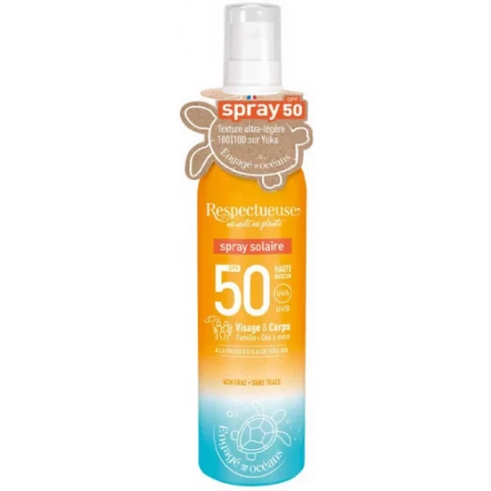 Respectueuse Spray Solaire SPF50 100 ml