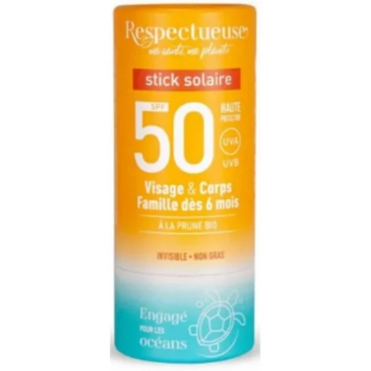 Respectueuse Stick Solaire SPF50 18 g