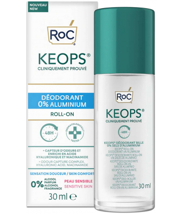RoC Keops Déodorant à Bille 0% Aluminium 30 ml