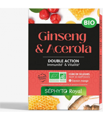 Séphyto Royal Ginseng Acérola Bio Ampoules x 30