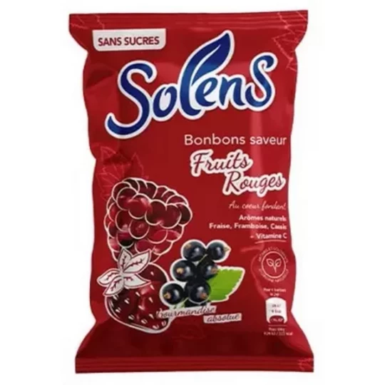Solens Bonbons Sans Sucres Saveur Fruits Rouges 100 g