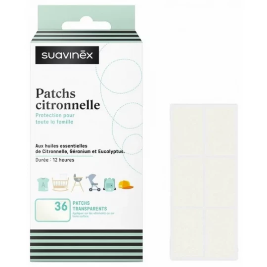 Suavinex Patchs à la Citronnelle Patchs Transparents x 36