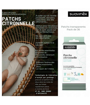 Suavinex Patchs à la Citronnelle Patchs Transparents x 36