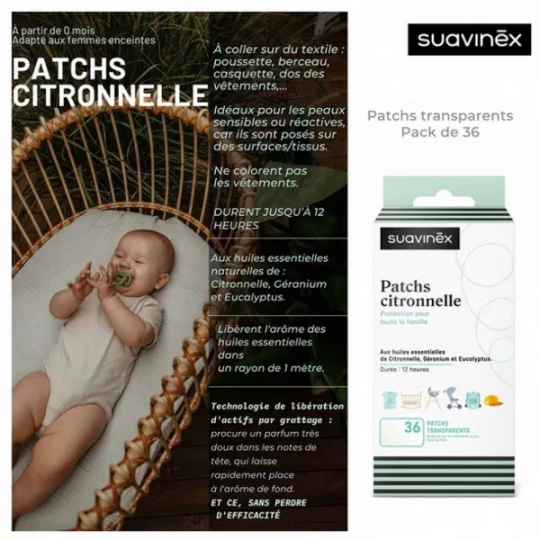 Suavinex Patchs à la Citronnelle Patchs Transparents x 36 - image 4