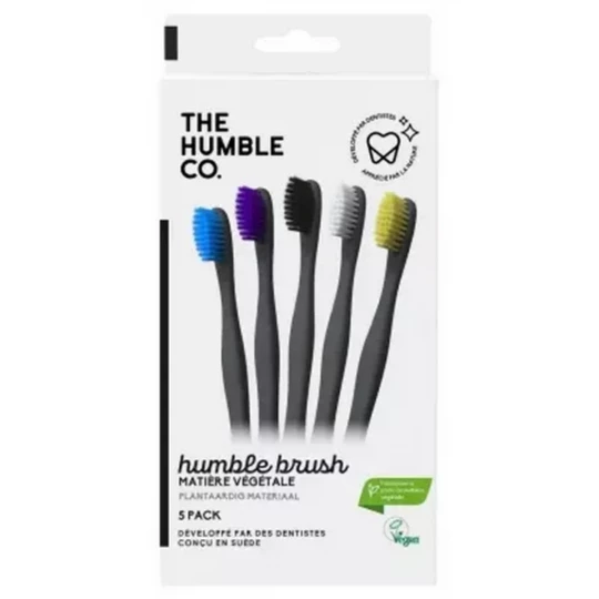 The Humble Co. Brosses à Dents Souples Végétales x 5