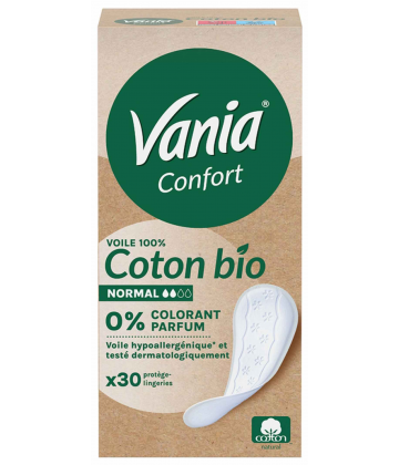 Vania Confort Coton Bio Normal Protège-Lingeries x 30