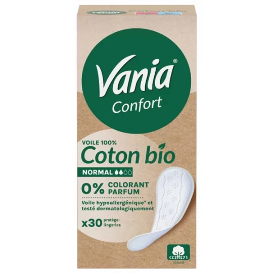 Vania Confort Coton Bio Normal Protège-Lingeries x 30